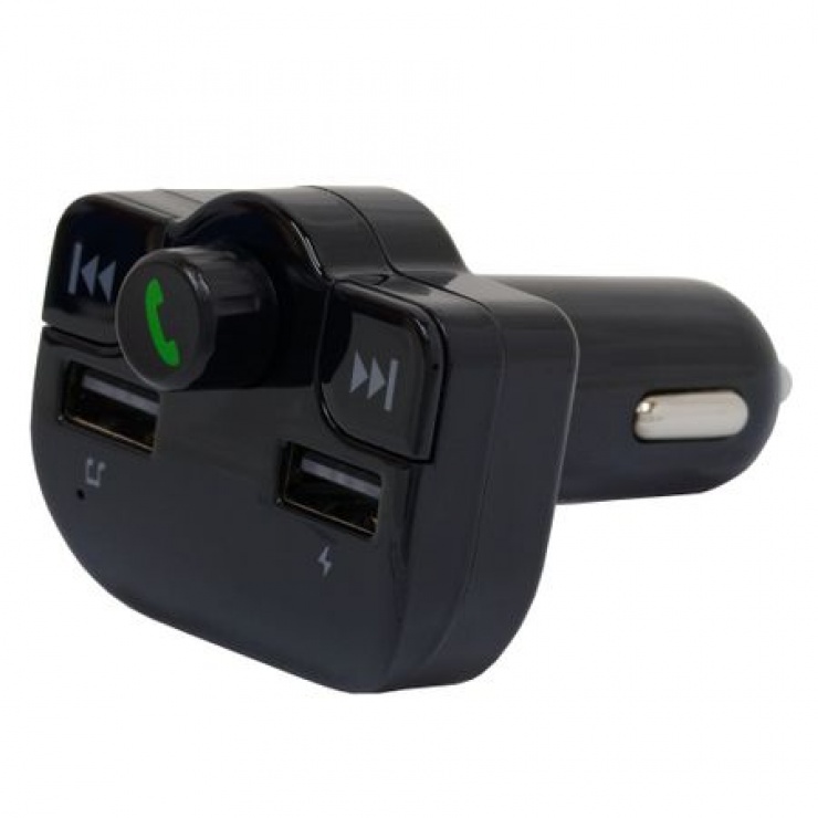 Incarcator auto/modulator FM Bluetooth 5.0 2 x USB 5V/3.1A + micro SD, Spacer SPFM-02